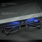 Очки для чтения без оправы для мужчин и женщин, бифокальные аксессуары с защитой от сисветильник света, для близорукости, пресбиопические + 1, 1,5, 2, 2,5, 4