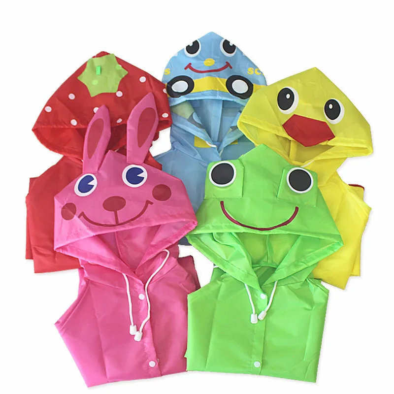 

1PC Cartoon Animal Style Waterproof Kids Raincoat for Children Rain Coat Rainwear/Rainsuit Student Poncho