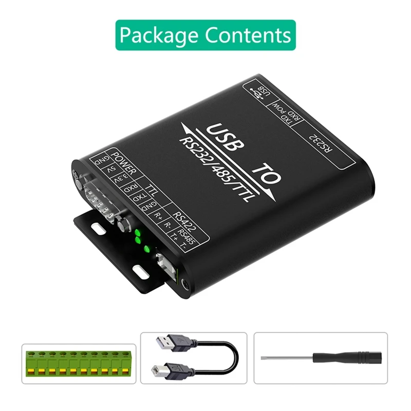 Преобразователь USB в RS232/485/422/TTL с чипом CP2102 промышленный изолированный USB-адаптер