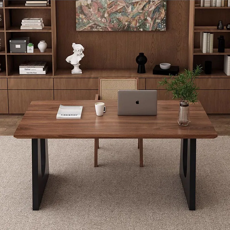 Деревянный современный офисный стол Рабочий для руководителя минималистичный