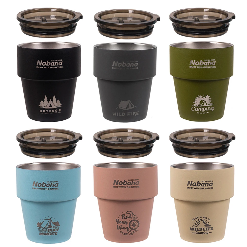 300ML Thermal Mug Beer Cup Tumbler Stainless Steel Double Wall Vacuum Insulated Coffee Mug Wide Mouth Water Bottle Drinkware
