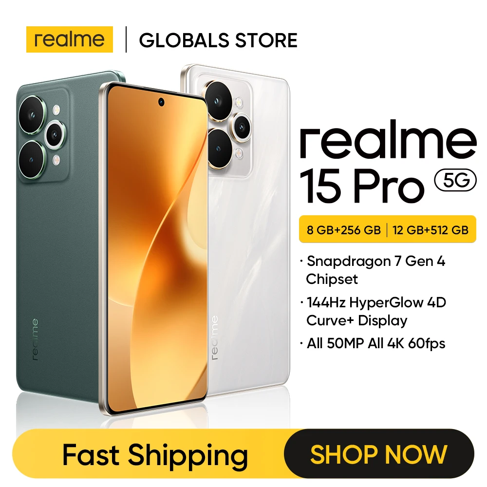 Фото Смартфон realme 15 Pro 5G NFC Snapdragon 7 Gen 4 тройная 50 Мп камера 6.8