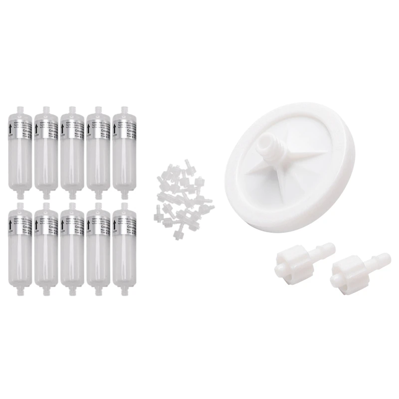 

20 Pcs White Plastic Capsule Ink Filter, 10 Pcs 27Mm & 10 Pcs 45Mm
