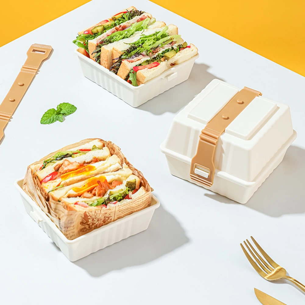 

Disposable Take-out Food Container Reusable Burger Picnic Storage Box with Lids Microwave Safe Large Capacity Packed Lunch