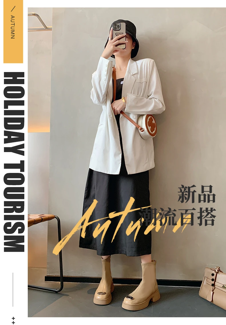 Массивные Ботинки Челси женская обувь новая зимняя модная женские ботинки с