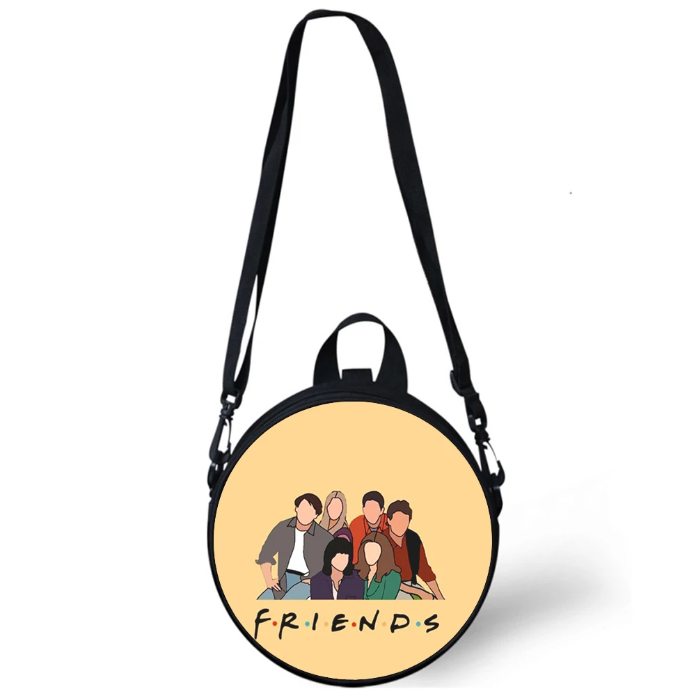Friends Child kindergarten Bag 3D Print Crossbody Shoulder Bags For School Women Mini Round Bagpacks Rugtas Bag