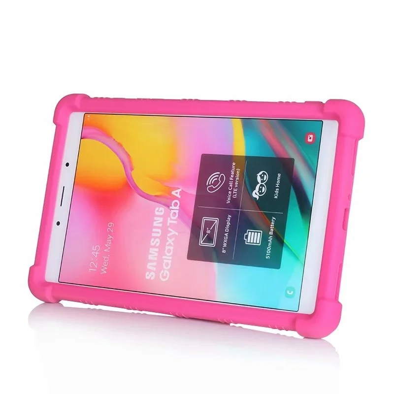 

Противоударный чехол для Samsung Galaxy Tab A 8,0 2019, силиконовый чехол с защитой от трещин, зеркальный держатель-подставка