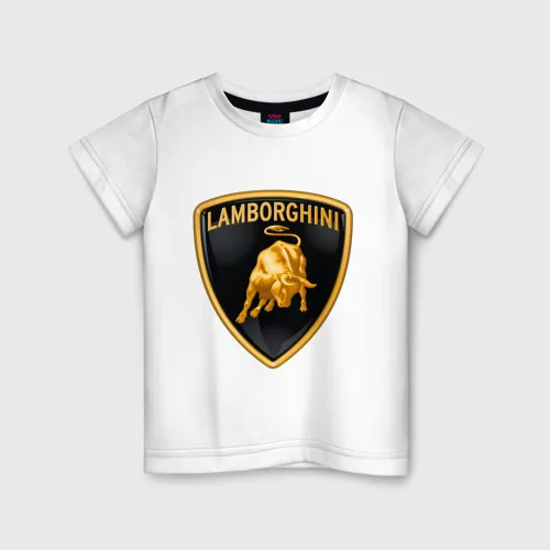 Детская футболка хлопок Lamborghini logo |