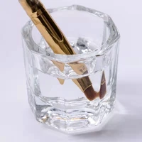 1pcs transparent nail cup liquid nail brush cleaner cup washing brush container nail art manicure supplies tool