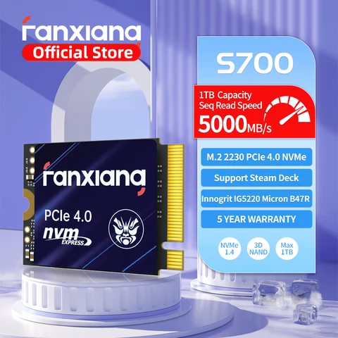 Fanxiang S700 M.2 2230 SSD 5000 Мб/с 500 ГБ 1 ТБ жесткий диск PCIe4.0x4 NVMe Внутренний твердотельный накопитель для палубы Steam Surface Pro