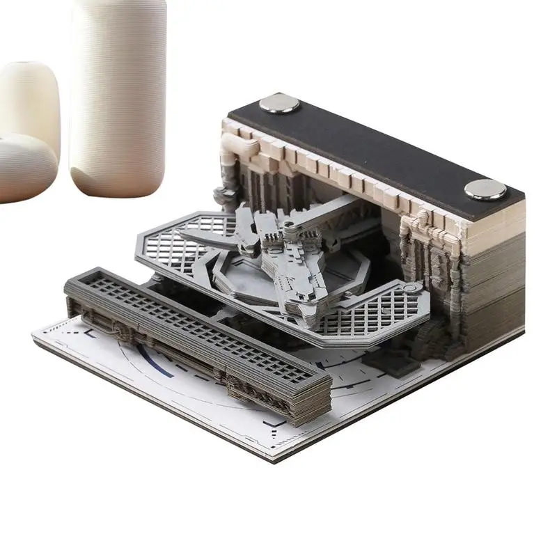 

3D Sticky Notes 125 Sheets The Rescuer Space Base Self-Stick Note Pads 3D Paper Creative Note Book High Appearance Level