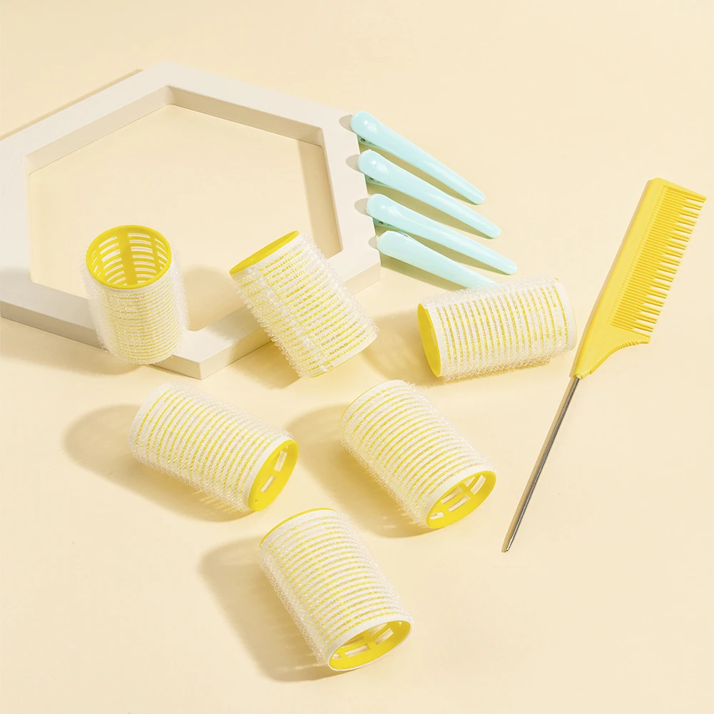 

13Pcs Hair Rollers Bang Roll Curler Hair Curler Hair Clips Comb Set Self-adhesive Hair Curling Hairdressing Tool Styling Tool