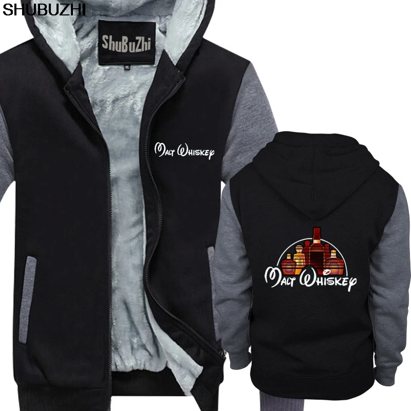 Теплое пальто Malt Whiskey черная мужская толстовка с героями мультфильмов теплое для