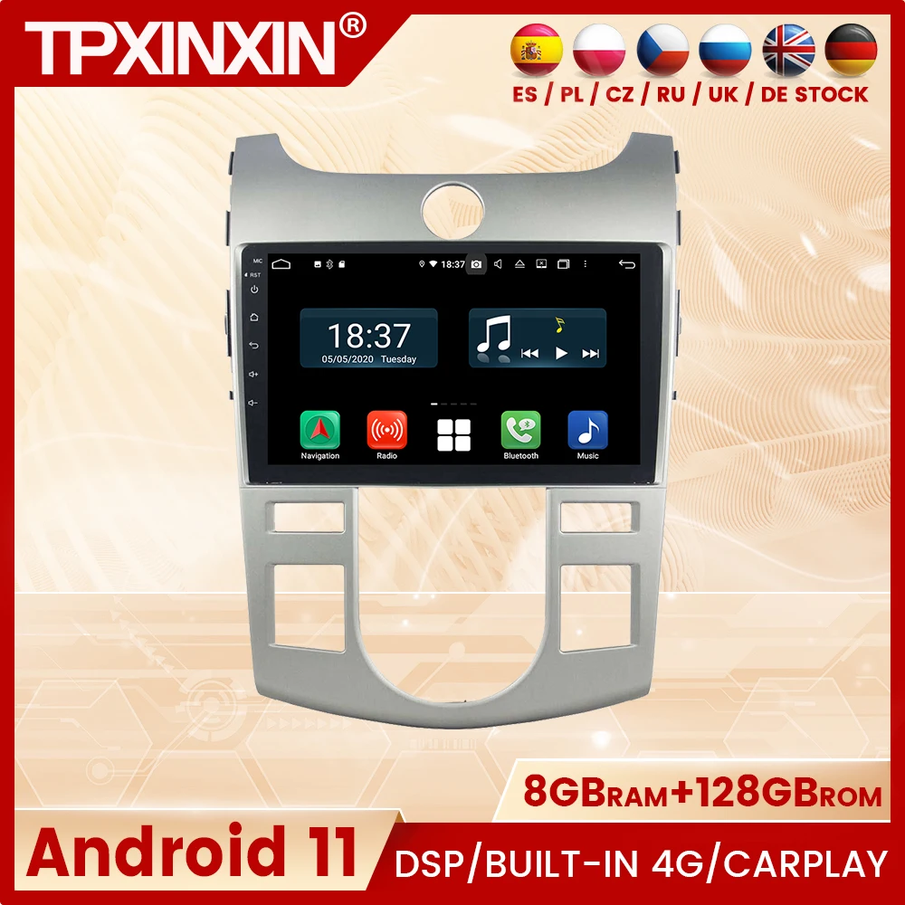 

GPS Navi 2 Din Android 11 For Kia Forte 2008 2009 2010 2011 2012 Automotive Multimedia Radio Coche With Bluetooth Carplay Player