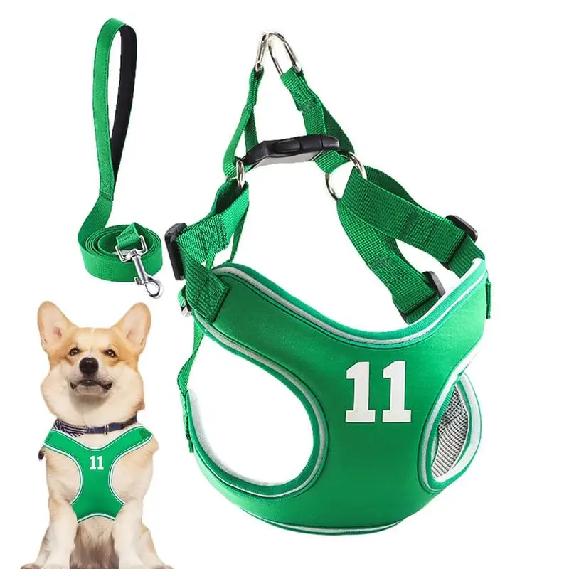 

Pet Reflective Dog Harness Small Dog Adjustable Puppy Harness Vest Dog Teddy Koki Outdoor Walking Lead Leash Cat Chest Strap