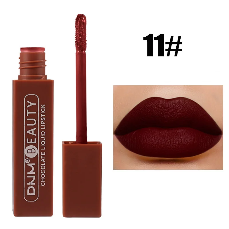 

DNM Chocolate Lip Glaze Mist Velvet Lip Glaze Waterproof No Fading Lip Gloss Lip Makeup Hydrating Rich Color Lipstick Lip Makeup