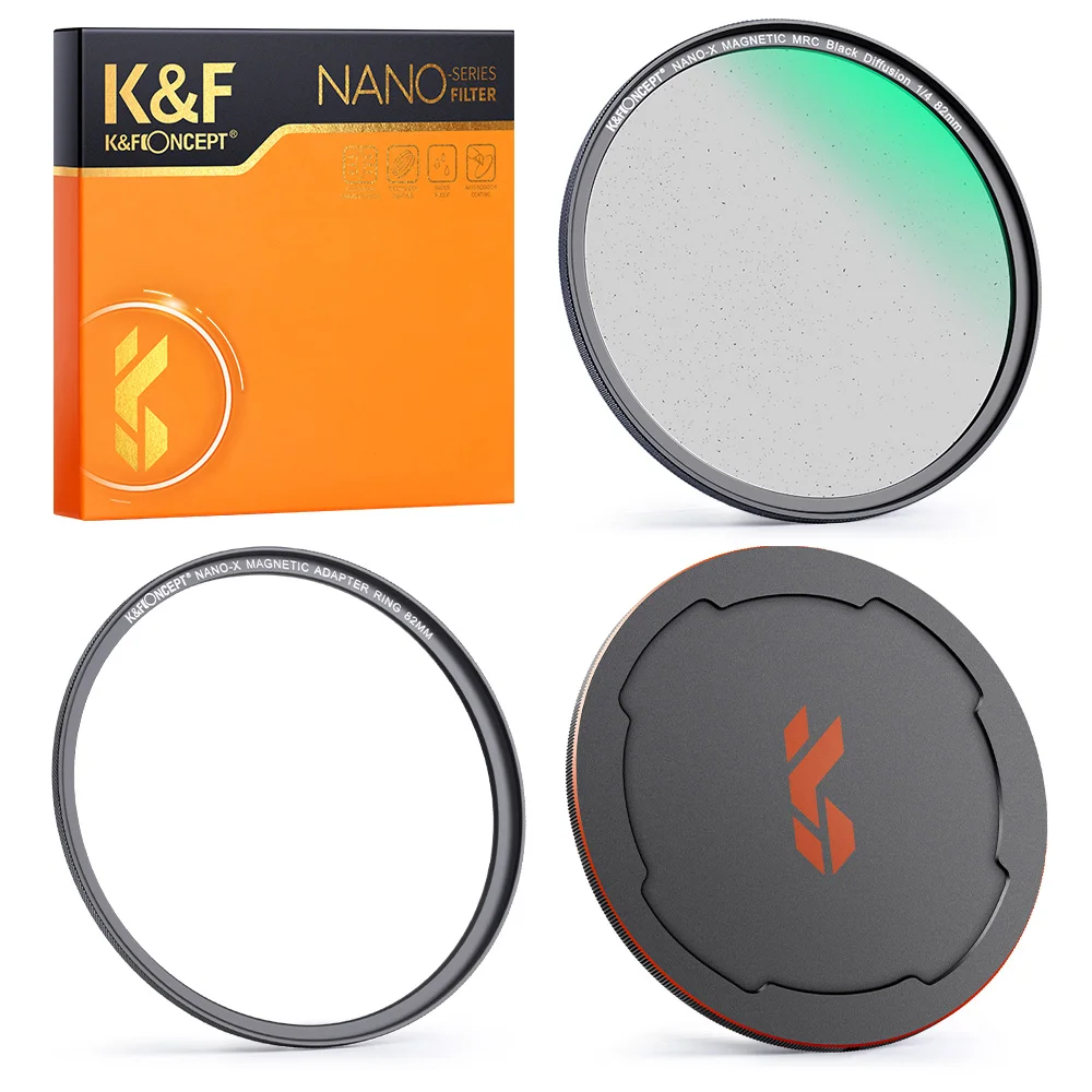 K & F Concept 52 мм 67 77 магнитный черный мягкий диффузионный 1/4 1/8 набор фильтров для