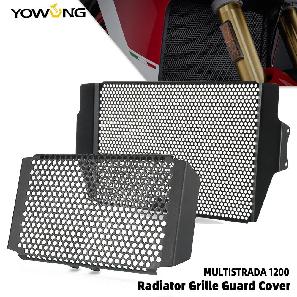 

Motorcycle Radiator Guard Protector Grille Grill Cover For Ducati Multistrada 1200 S Touring Pikes Peak Granturismo 2010-2014