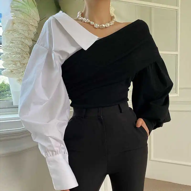 

Новинка 2021, модный топ с открытыми плечами, повседневные женские пикантные топы, женские красивые женские футболки, женская уличная одежда ...