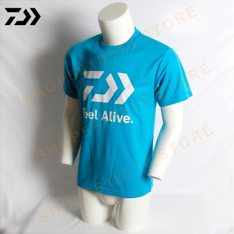 

A New Fishing T-shirt Outdoor Fishing Clothing Sports Quick Dry Sun Protection Anti-UV Men Breathable Short Sleeve Tshirt