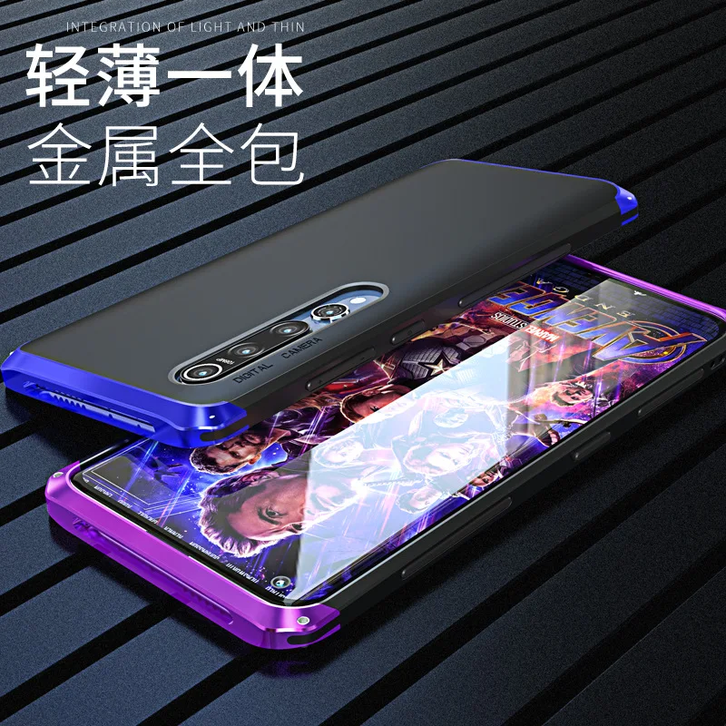 

Hot Sale All-inclusive Hard Shell For Xiaomi Mi 10 PRO Mi10 Shockproof Case 10Pro Textured Phone Metal Frame PC Back Cover