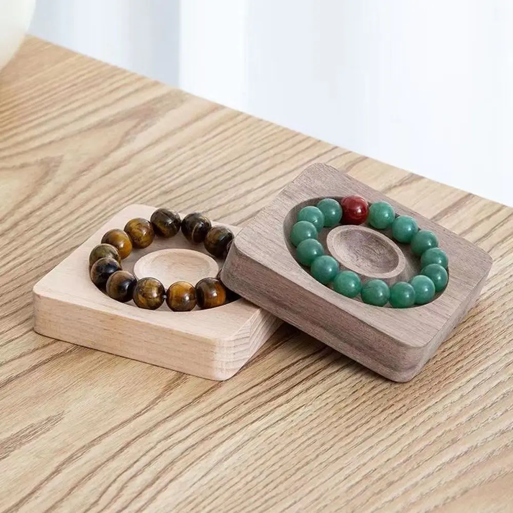 

Pine Wood Black Walnut Ornament Beech Wood Bracelet Holder Jewelry Display Plate Wooden Jewelry Tray Jewelry Case