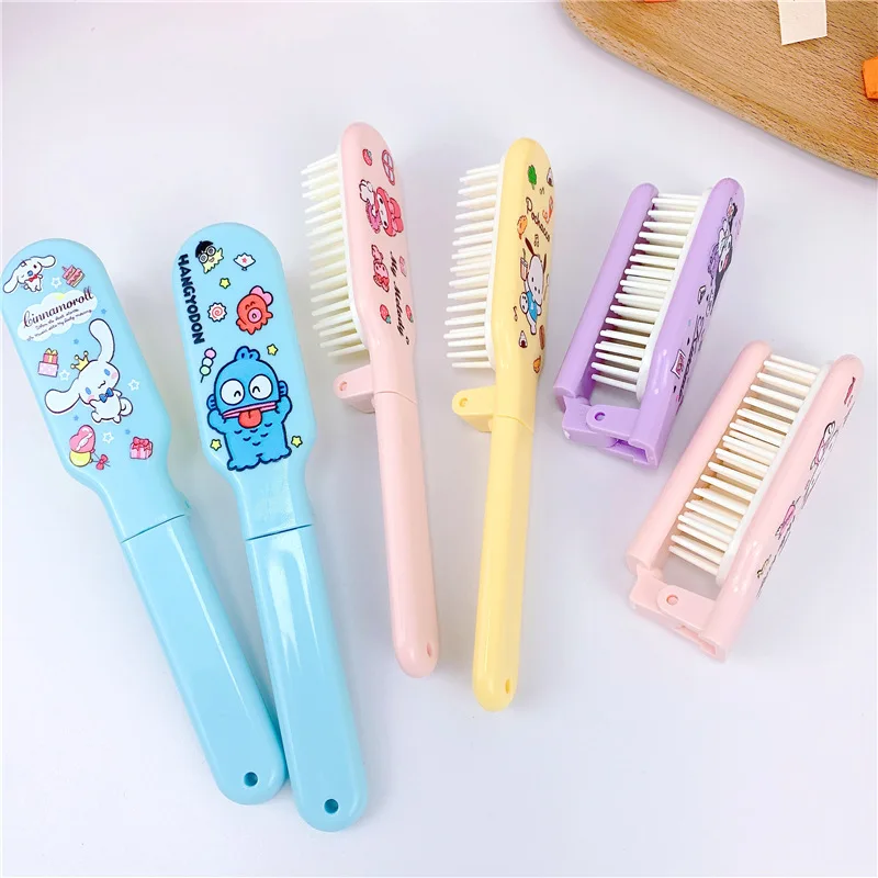 

Cartoon Sanrio Folding Comb Hello Kittys Accessories Cute Beauty Kawaii Anime Convenient Carrying Massage Comb Toy for Girl Gift