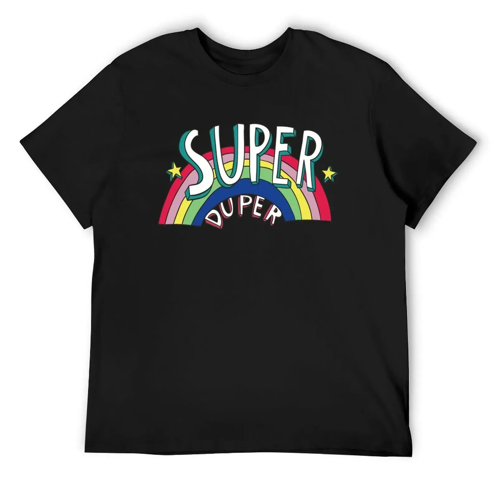 Футболка Super Duper Hand Drawn Seventies Style Rainbow забавные футболки с мемми футболка аниме
