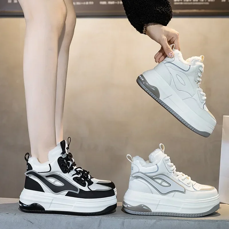 Женская обувь высшего качества из натуральной кожи 7 см женская 2024 осенние теплые