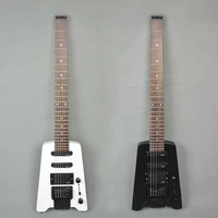 headless electric guitar matte black white colors 6 string basswood gt pro portable metal musictravel accept custom any style