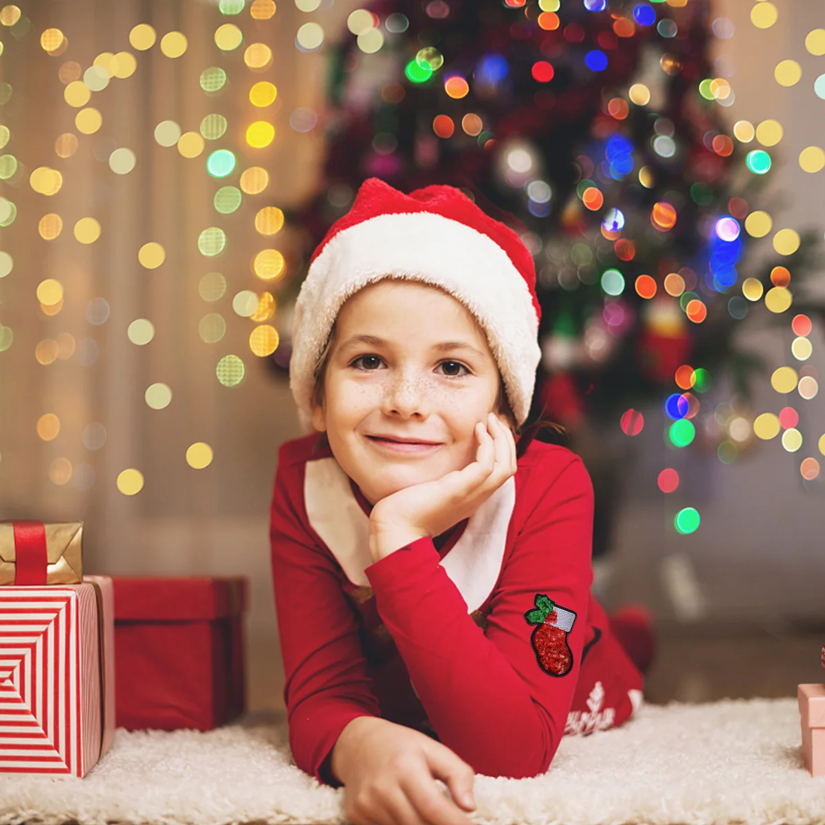 

Christmas Appliquespatch Embroideredcloth Fabric Applique Sew Diy Iron Clothes Embroidery Clothing Patchwork Glitter Jackets