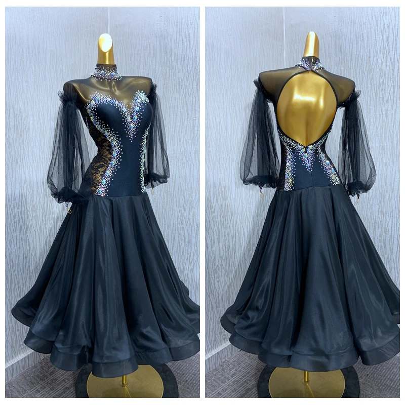 Платье для бальных танцев Waltz Tango гладкое бальное платье стандартное костюм