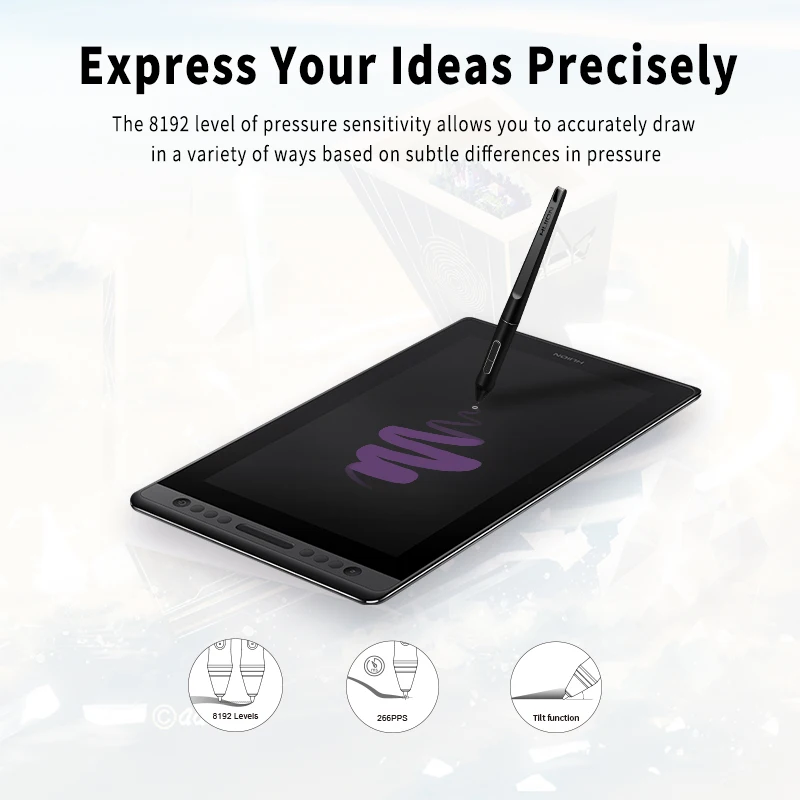 

Hot Sale! Huion kamvas pro 16 premium Pen Tablet Monitor Digital Drawing Pen Touch Screen Monitor LCD Monitor