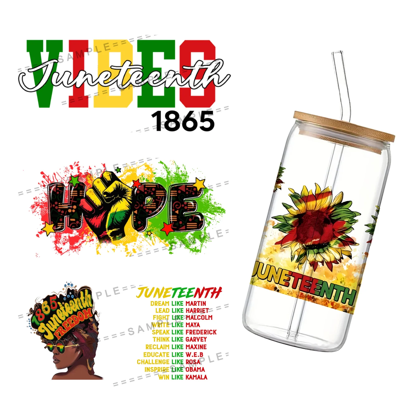 Наклейка для обертывания чашек june19 11 х24 см 16 унций водонепроницаемая наклейка Uv