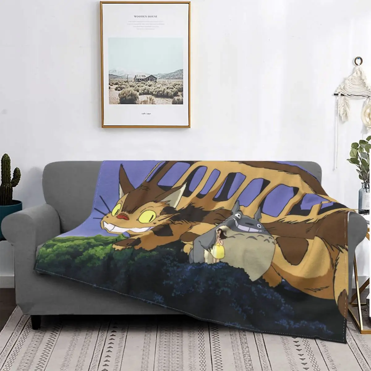 

Totoro Mei одеяло для анимационного фильма Фланелевое украшение фантазийное портативное домашнее покрывало