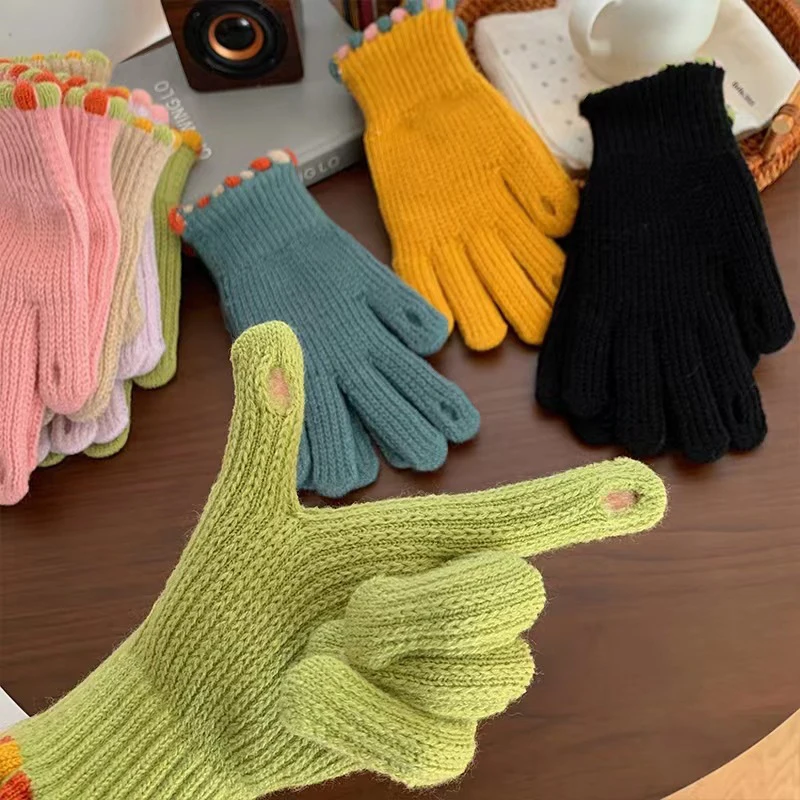

Уличные осенне-зимние лыжные перчатки для верховой езды женские плюшевые вязаные перчатки плотные теплые перчатки для сенсорных экранов для мужчин и женщин перчатки с пальцами