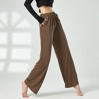 adult cupro belly dance wide leg pants casual pants yoga practice trousers costume for women dancing clothes dance wear clothing