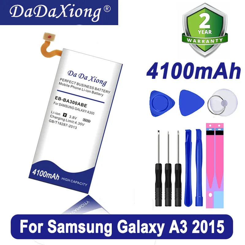 Оригинальный зеркальный аккумулятор DaDaXiong 4100 мАч для Samsung Galaxy A3 A300 A3000 A300X A300H A300F
