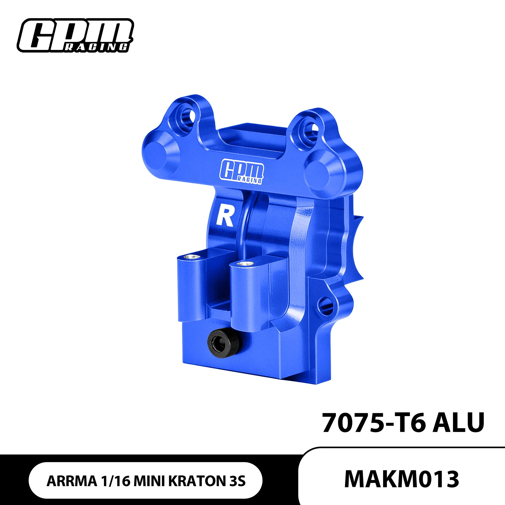 Фото Крышка заднего дифференциала из сплава GPM 7075-T6 для ARRMA 1/16 MINI KRATON 3S DSC 4X4 RTR Brushless Speed Truck-ARA2508S №4