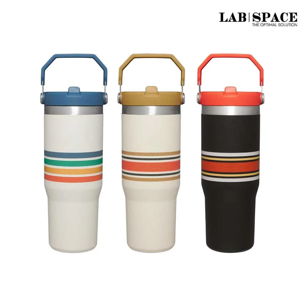 Стакан В Стиле Стэнли На 30 Унций С Ручкой И Соломенной Крышкой