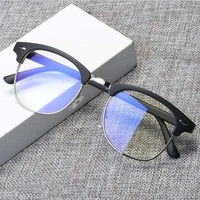 semi rimless photochromic glasses men anti blue light blocking color changing eyeglasses square computer ray retro women eyewear