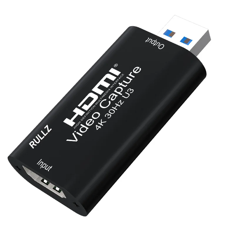 

Карта видеозахвата 4Kp60 U3 Plus HDMI к USB 3.0 4K@60Hz, записывающее устройство для потоковой передачи в реальном времени для PS5/4 Xbox, камеры, ноутбука, ПК OBS VLC