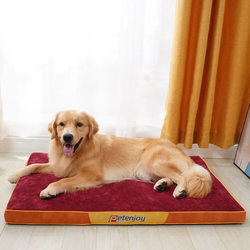 

Large Orthopedic Foam Dog Bed Pet Calming Mattress Crate Mat Deep Sleep Cat Bed with Removable Cover for Medium Small Dogs Cats