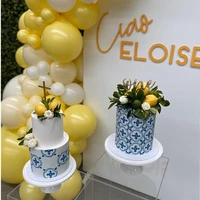 76pcs pastel macaron yellow white balloon garland for wedding baby shower birthday party decorations