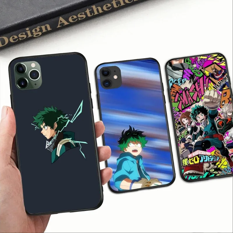 Чехол для телефона My Hero Академия Izuku Deku для IPhone 14 13 12 11 XS X 8 7 6 Plus Mini Pro Max SE 2022, мягкий черный чехол для телефона