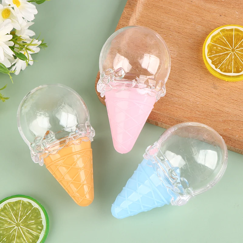 

1Pc Ice Cream Shape Plastic Candy Sugar Box Creative Storage Box Transparent Packaging Gift Box for Wedding Birthday Party