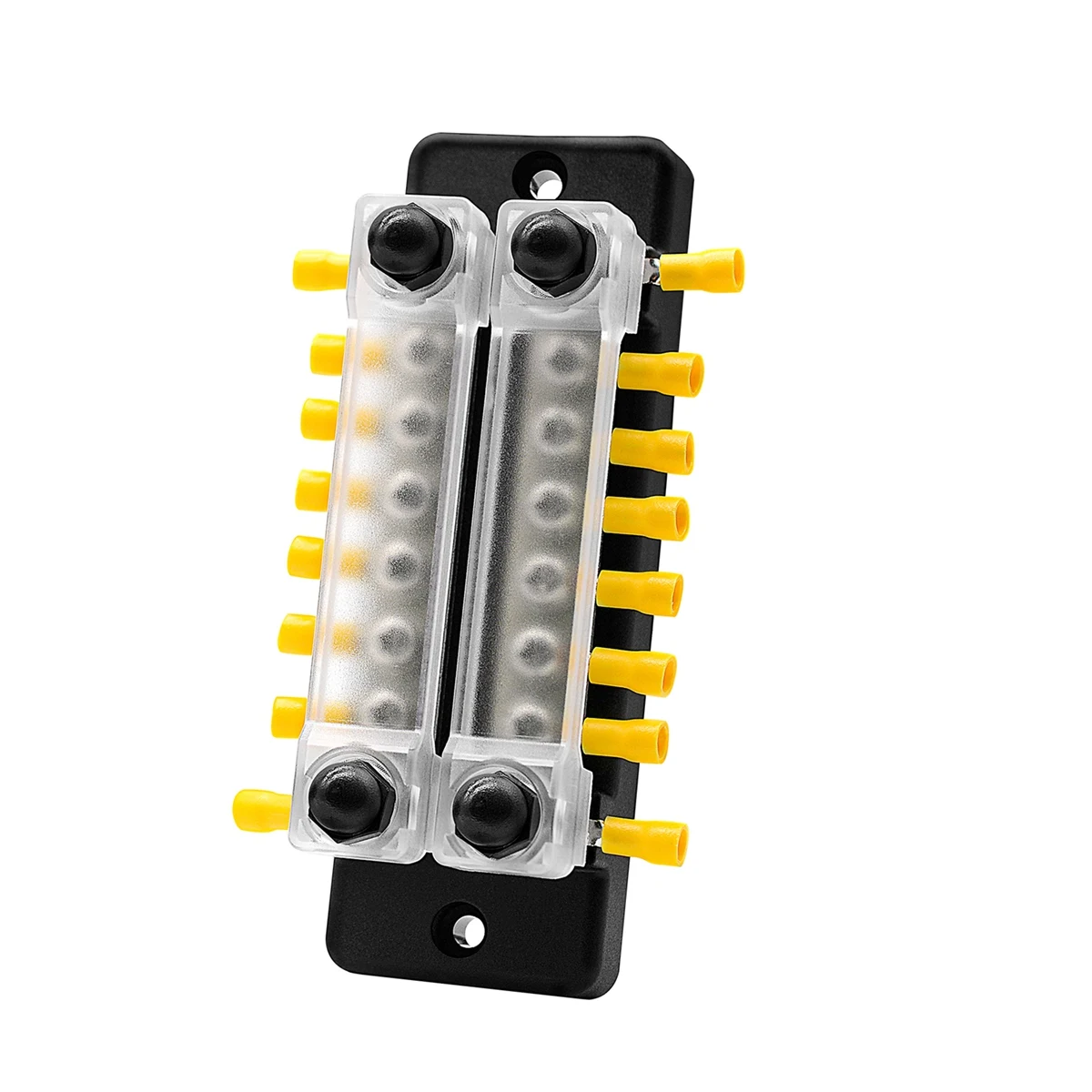 

6 Way Dual Row Terminal 150A Bus Bar Block Ground Distribution with Terminal for Auto Marine Car Trailer RV Boat