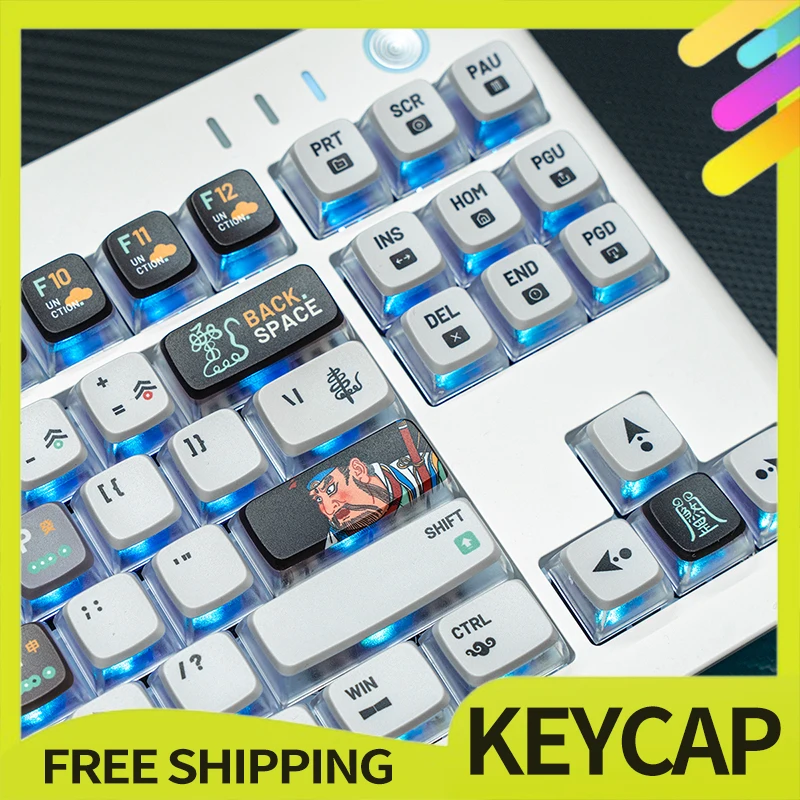 Небесные чиновники голубая клавиатура Китай Taoists Pbt полностью пятисторонняя