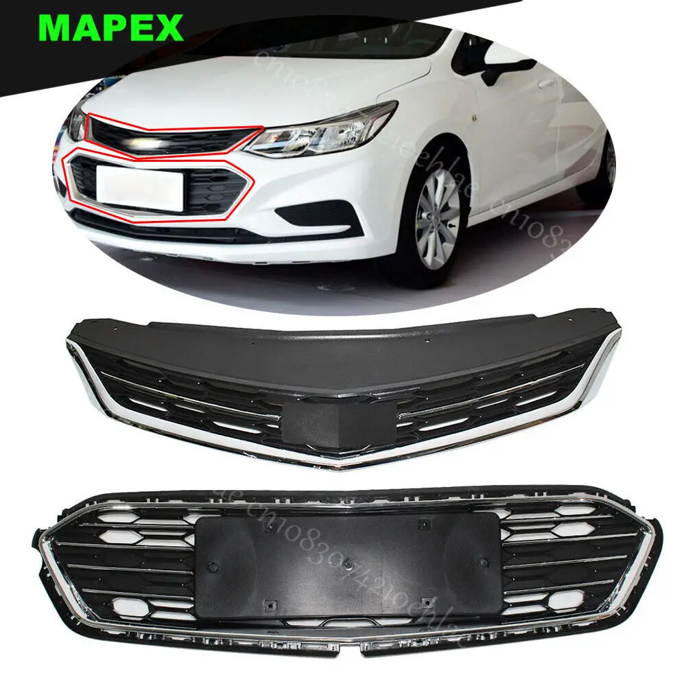 

Передний бампер верхний гриль средняя Нижняя решетка для Chevrolet Cruze 2016-2018 2017