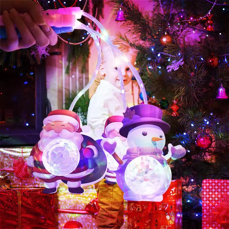 

Christmas Portable Luminous Projection Lantern Children's Gift Santa Claus Snowman Star Ball Toy Christmas Portable Lantern